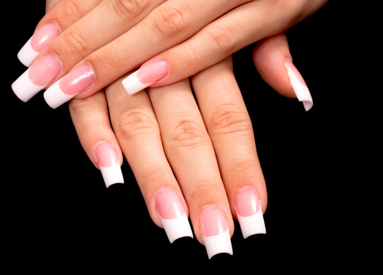 French manicure at play salon best nail salon in bangalore