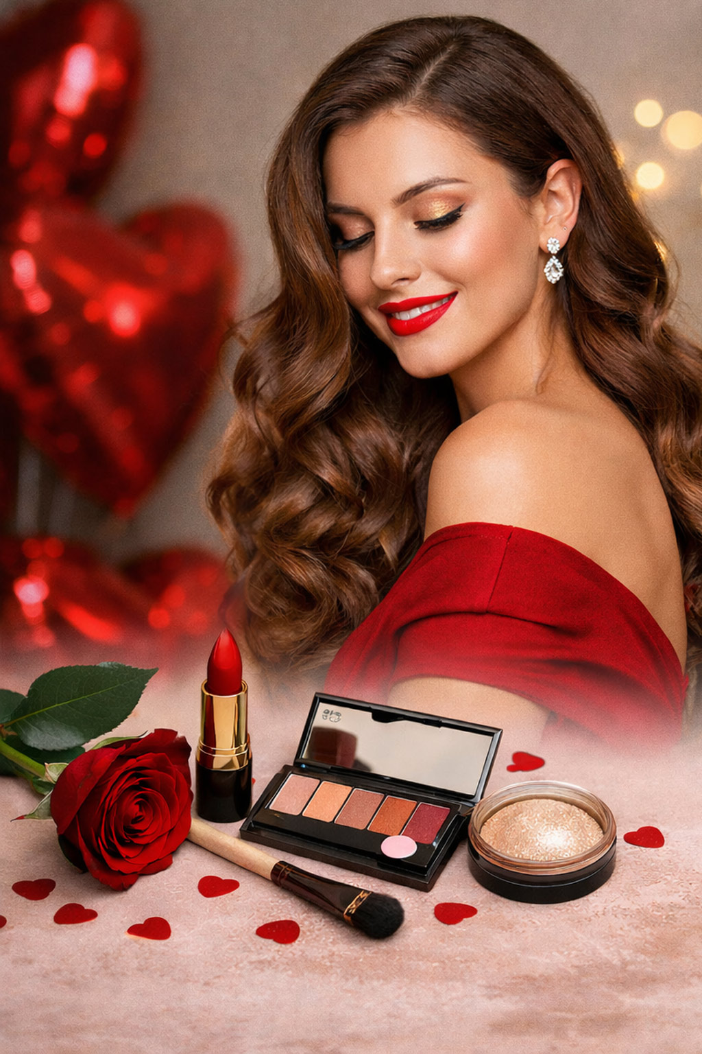 Valentine -Hair -Makeup-Ideas